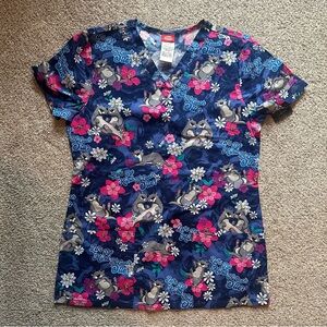 Blue Otter Scrub Top